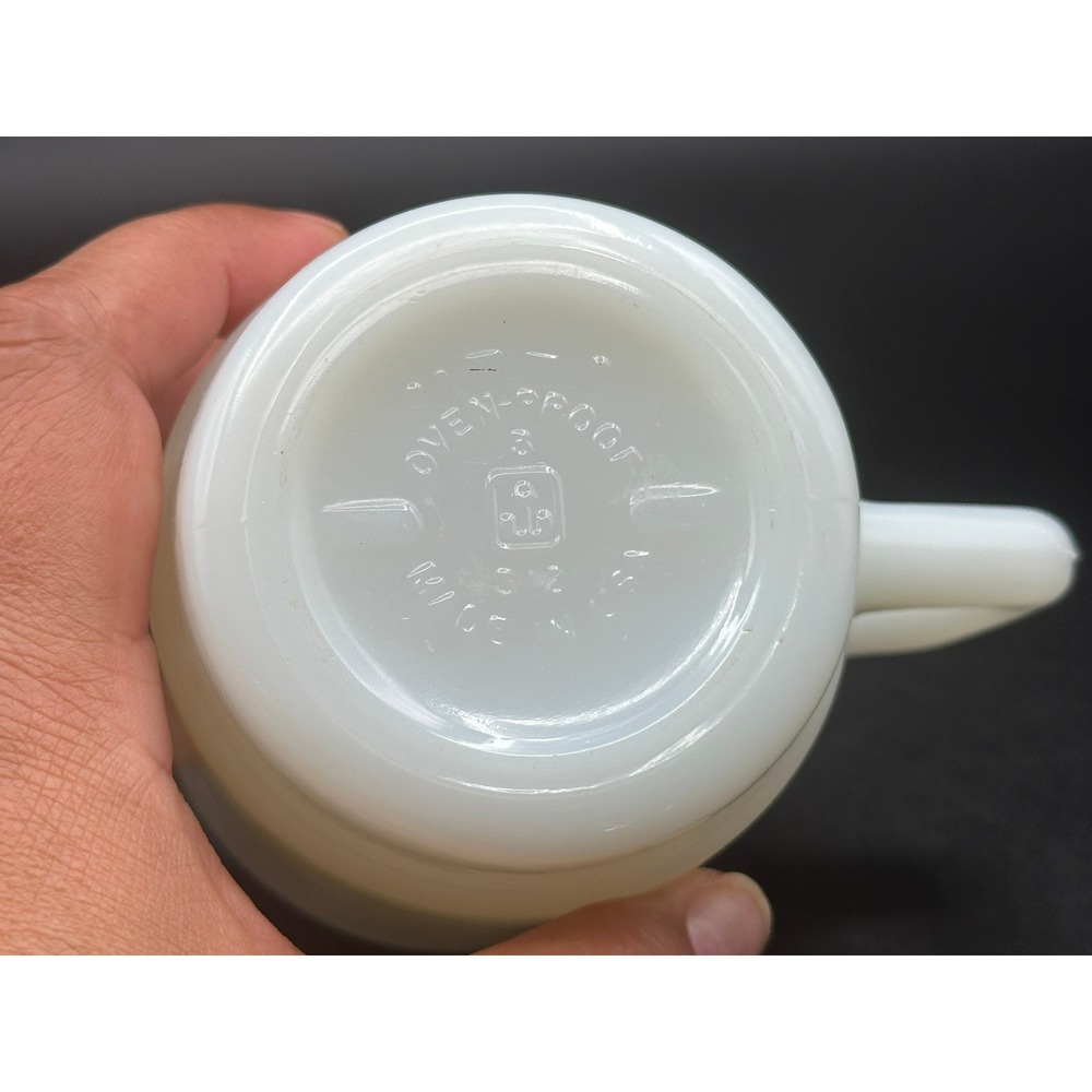 Vintage McDonald's Anchor Hocking Fire-King Milk Glass Good Morning Sun Mug USA - Picture 8 of 9